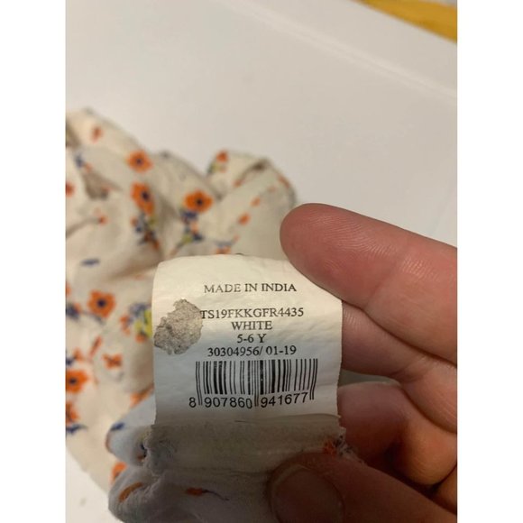 Frendz Flower Print Button Up Shirt Girls Size 5/6 - Picture 4 of 5